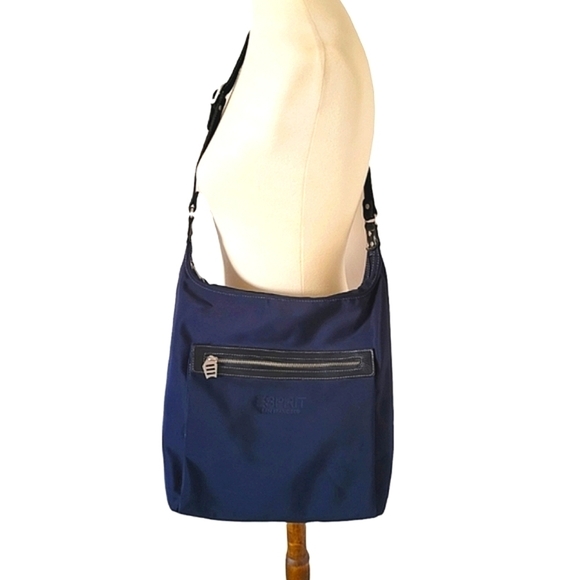 Vintage - Esprit Navy Blue Neoprene Shoulder‎ Bag - Picture 1 of 4
